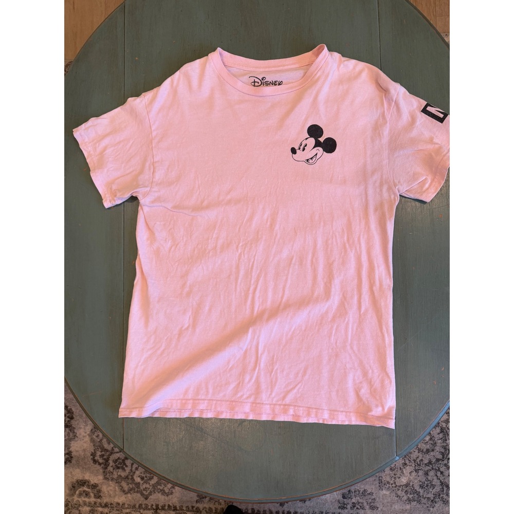 Disney x NEFF Mickey Mouse No Worries Pink Graphic T-Shirt Mens Medium